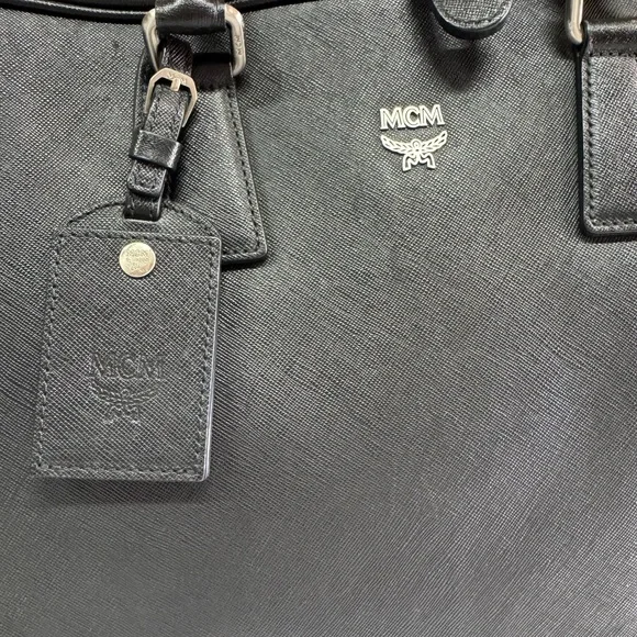 MCM Black Leather Men's/Women’s Laptop/Briefcase Bag - Picture 12 of 16